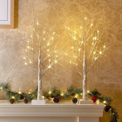 Lighted birch tree home - lighted, decor